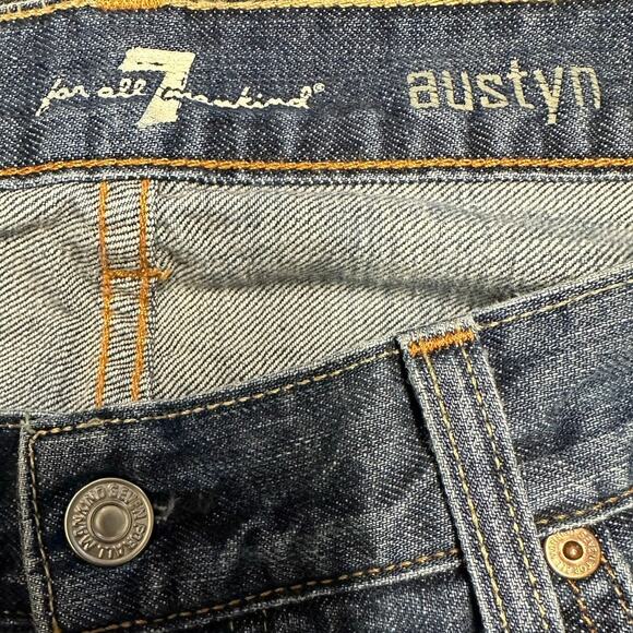 7 For All Mankind Austyn Relaxed Straight Leg Jeans Medium Wash Size 36x32 - Picture 3 of 9